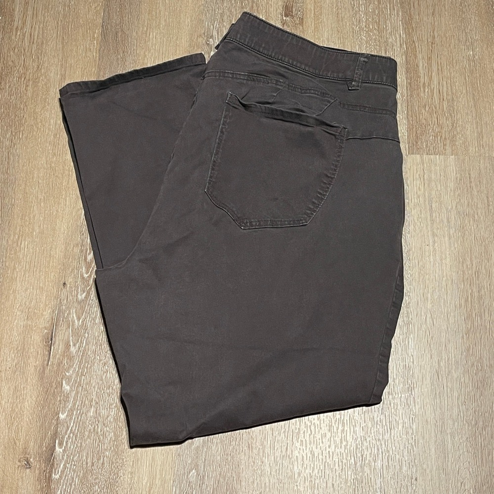 Democracy Womens 24W AbSolution Plum Gray Casual Pants Comfort‎ Stretch EUC